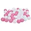 Набор шаров для сухого бассейна MR 1411 в сетке 50 шт. розовый и белый - миниатюра 1