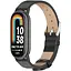 Шкіряний ремінець MiJobs для фітнес-браслета Xiaomi Mi Band 8 і 9 Type B чорний, тримач - чорний - мініатюра 1
