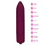 Вибропуля мини для клиторальной стимуляции водостойкая бордовая - миниатюра 2