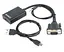 Переходник Cablexpert VGA-HDMI, со звуком, 0,15 м, черный (A-VGA-HDMI-01) - миниатюра 1