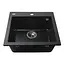 Гранитная мойка Globus Lux Aosta черный 490x455мм А0002, Черный - миниатюра 2