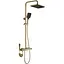 Душовя система Rea Rob з термостатом та виливом brushed gold REA-P6623, Золотий - мініатюра 1