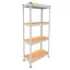 Металевий стелаж Emby Light Series (розмір 1500х600x450мм) 4 полиці ДСП до 100кг Білий - мініатюра 1