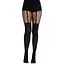 Колготки Leg Avenue Garter Illusion Tights With Net Detail One Size Black - мініатюра 3