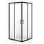 Душевая кабина Cersanit Brasco 90x90 см квадратная раздвижная прозрачное стекло без поддона black S168-008, прозрачный, черный - миниатюра 1
