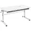 Стол компьютерный 2E CE301K-MECHANIC, регулировка высоты, механика, 54/76х120x60 см, белый - миниатюра 2