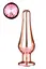 Анальна пробка Gleaming Love Gold Pleasure Plug M 11 см (рожевий) - мініатюра 3