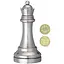 Головоломка Cast Puzzle Cast Chess Quenn silver Шахматная королева 473685 - миниатюра 1