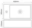 Умивальник підвісний Mixxus Premium Quadro-1201-R 430x265x135 мм з отвором під змішувач та перелив MP6504, Білий - мініатюра 3