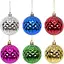 Набір ялинкових іграшок Кулі, 6728-22, 6 шт., 6 см - мініатюра 1