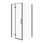 Душова кабіна Cersanit Jota чорна 90x90x195 L з розпашними дверми прозоре скло S160-003, Ліва, прозорий, чорний - мініатюра 1