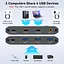 PVBCTCSID 10 Гбіт/с USB C-комутатор для двох ПК, спільне використання пристроїв USB C та A для миші, клавіатури, принтера - мініатюра 3