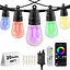 Садовые гирлянды Voneta, гирлянды длиной 49 футов/15 м, водонепроницаемые, с приложением и пультом дистанционного управления, гирлянды д - миниатюра 1