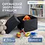 Короб для іграшок та настільних ігор L з кришкою  ORGANIZE  - 30*30*20 см (чорний) - мініатюра 1