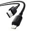 Дата кабель Baseus Silky Series OS Fast Charging USB to Lightning 2.4A (2m) (P1037770) Cluster Black - мініатюра 4