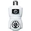 IP камера відеоспостереження в патрон RIAS V380-E27 (v380 APP) Wi-Fi 2 об'єктива 2MP+2MP White - мініатюра 1