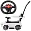 Дитяча каталка Bambi M 3503C-1 з батьківською ручкою і багажником білий - мініатюра 3