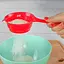 Сито дуршлаг с ручкой для процеживания и просеивания 18.5 см, Kitchette Красный 85108 - миниатюра 3