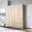 Шафа для одягу Vays, зі штангою та полицями, комплект з 2 шаф R10+R16 Дуб Сонома-Білі планки - мініатюра 1