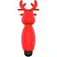 Вибратор для клитора Erospace Sweet Play Mini Reindeer Vibrator A10 8.8 см красный - миниатюра 1