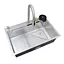 Кухонна мийка Mixxus Premium MH7246-SET-01.SUS304 із вбудованим змішувачем MX1697, Нержавіюча сталь - мініатюра 1