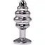 Анальна пробка Fantasy Silver Ribbed Butt Plug S 7 см (білий) - мініатюра 1