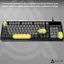 Клавіатура ігрова дротова Ajazz AF-BGY-98 USB Black-Gray-Yellow - мініатюра 12