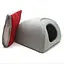 Будиночок юрту для котів та собак Zoo-hunt Герос №2 41х41х37 см сірий+червоний - мініатюра 2