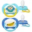 Пустышка Philips Avent Ultra Air 6-18 мес. 2 шт. синяя с желтым (SCF080/26) - миниатюра 1