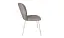 Стілець Сімпл тканина світло-сіра ноги метал білі - мініатюра 3