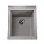 Гранитная мойка Globus Lux Lama серый камiнь 410x500 мм А0005, Серый - миниатюра 1