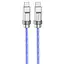 Дата кабель Hoco U113 Solid 100W Type-C to Type-C (1m) Blue - мініатюра 1