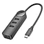 USB-C хаб адаптер Borofone DH6 Erudite 4-in-1 на 3*USB 3.0 и RJ45 6941991104312 - миниатюра 3