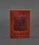 Кожаная обложка для паспорта с польским гербом коралл Crazy Horse - миниатюра 1