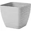 Горщик для квітів Form-Plastic Sahara mini квадро-23 з підставкою 7.2 л сірий (3650-055) - мініатюра 1