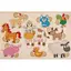 Деревянный цветной пазл Домашние животные - миниатюра 1
