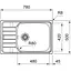 Кухонна мийка Franke Spark, нерж.сталь, прямокутник, з крилом, 780х500х160мм, чаша - 1, врізна, оборотна, SKL 611-78 XL, нерж декор - мініатюра 2