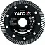 Диск відрізний алмазний Yato Turbo по гресу, кераміці Ø=115x1.3x10x22.2мм (YT-59981) - мініатюра 1