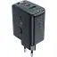 Мережевий зарядний пристрій Acefast A41 USB/2 Type-C QC PD PD65W GaN чорний - мініатюра 1