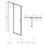 Душові двері Cersanit Moduo на завісах ліві 800x195 S162-003, Ліва, прозорий, хром - мініатюра 2