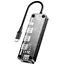 USB-Хаб XO HUB015 5 in 1 мultifunctional Docking Station Тьмяно-Прозорий - мініатюра 1