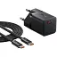 Мережевий зарядний пристрій з кабелем Baseus GaN5 Fast Charger (mini) 1C 25W EU Cluster чорний (with: Fast Charging Data Cable - мініатюра 1