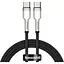 Кабель Baseus Cafule Metal Type-C to Type-C 100W (1m) black (CATJK-C01) - мініатюра 1