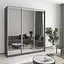 Шкаф-купе трехдверный MebelStar Комбо AL 3 Зеркала 190x45x240 см Антрацит (MBS-1706) - миниатюра 1