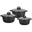 Набір каструль з кришками Benson BN-312, 6 предметів Чорний - мініатюра 1