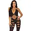 Бодістокінг Leg Avenue Illusion halter Bodystocking One Size Black, доступ - мініатюра 4