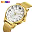 Годинник чоловічий наручний Skmei 9166 Gold white оригінал - мініатюра 3