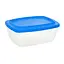 Контейнер судок харчовий лоток з кольоровою кришкою 1.5 л 20×15×8 см Синій 87878 - мініатюра 1