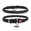 Ошейник для собак кожаный Waudog Glamour с QR-паспортом круглый Д 10 мм Д 39-47 см черный - миниатюра 1