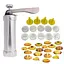 Дозатор шприц пресс для печенья кондитерский из нержавеющей стали с 24 насадками, Kitchen Master Серебристый 85255 - миниатюра 6